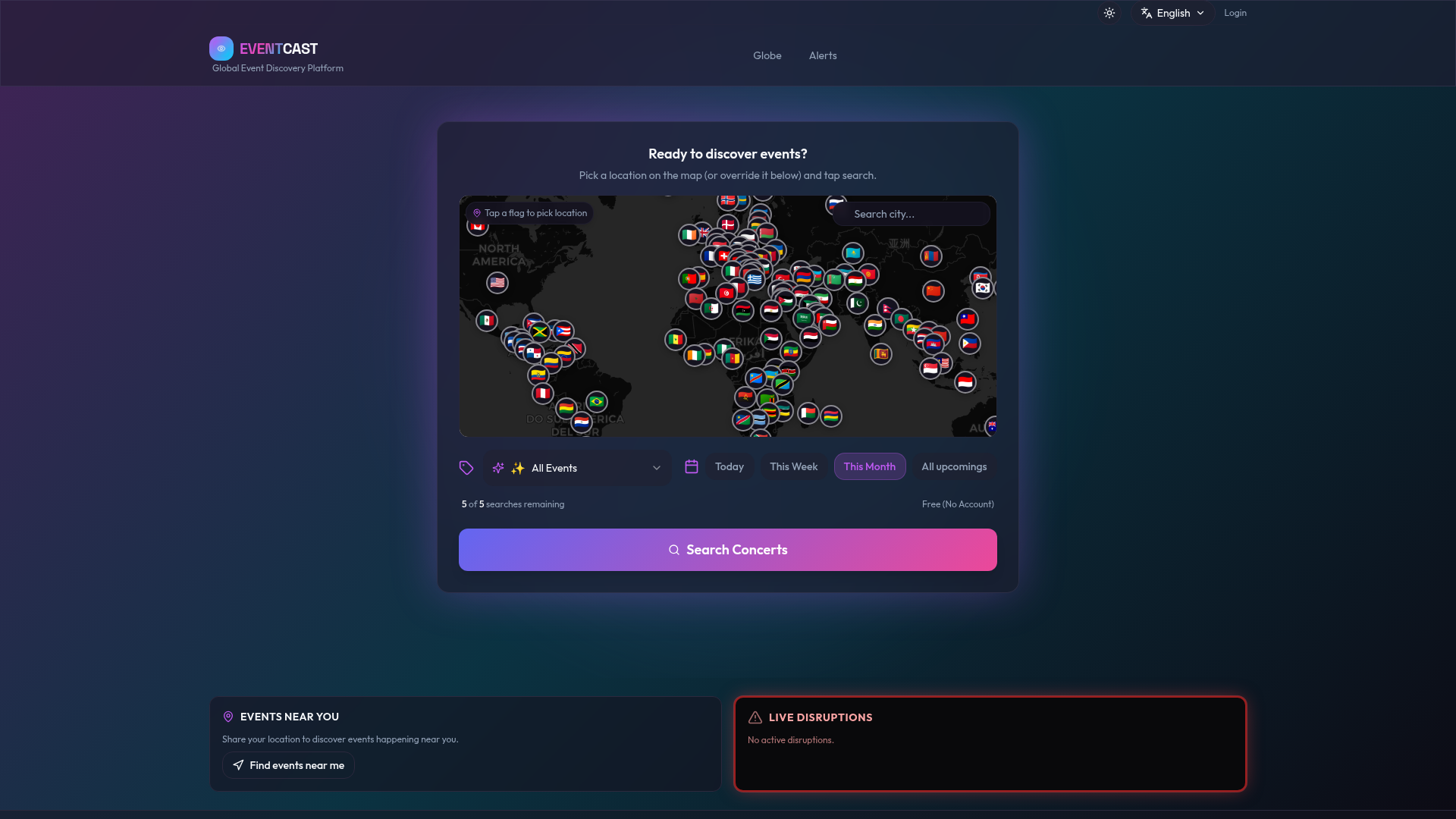 EventCast — Global Event Discovery Platform